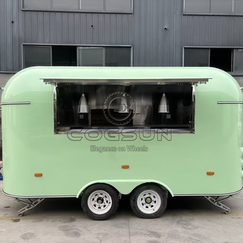13FT Sheet Metal Airstream Food Trailer for Street Food Stalls