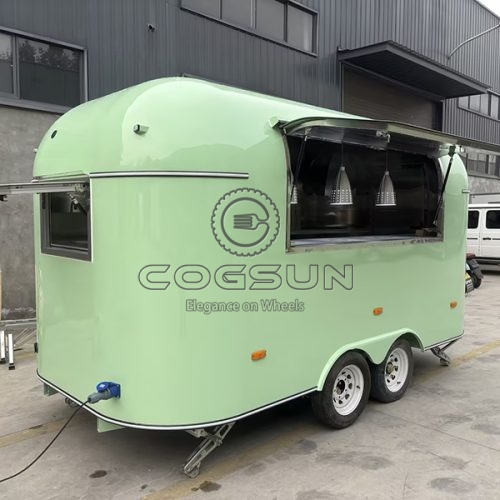 13FT Sheet Metal Airstream Food Trailer for Street Food Stalls