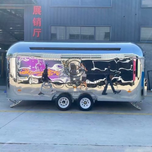 16.5FT Extra Long MirrorAirstream Food Trailer