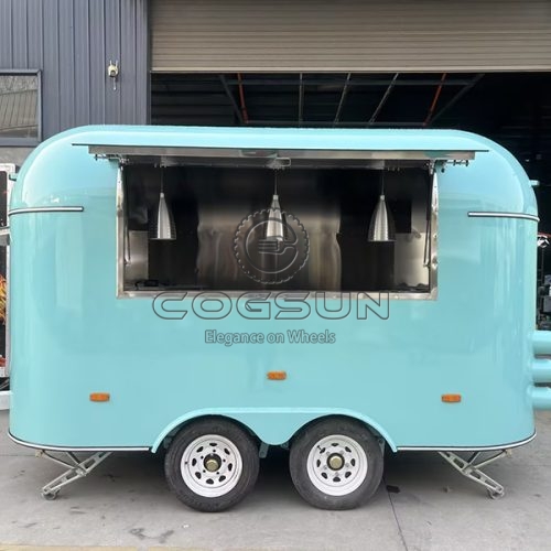 10ft light blue airstream food trailer
