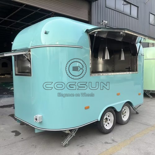 10ft light blue airstream food trailer