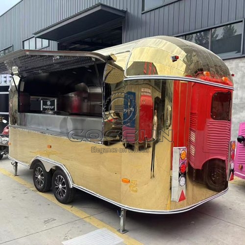 16.5FT Gold Airstream Food Trailer