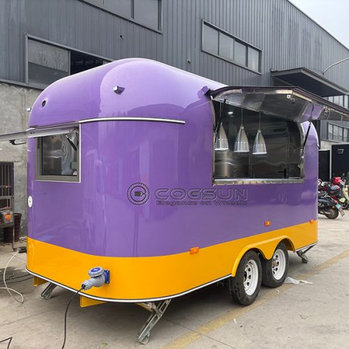 13FT Purple and Yellow Airstream Food Trailer