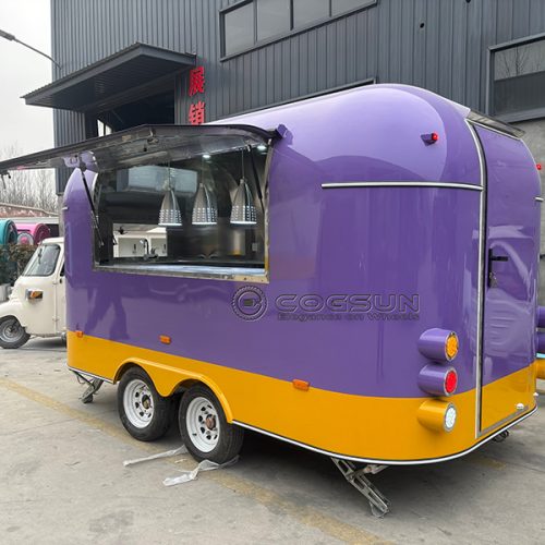 13FT Purple and Yellow Airstream Food Trailer