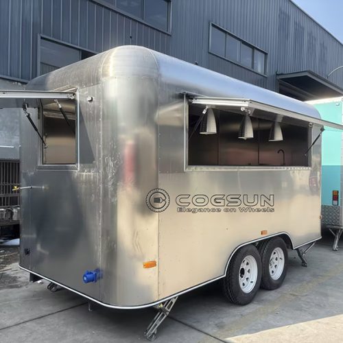 13FT Sheet Metal Airstream Food Trailer for Street