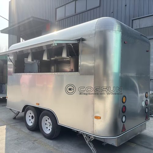 13FT Sheet Metal Airstream Food Trailer for Street