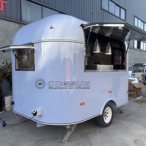 13FT White Mirror Airstream Food Trailer