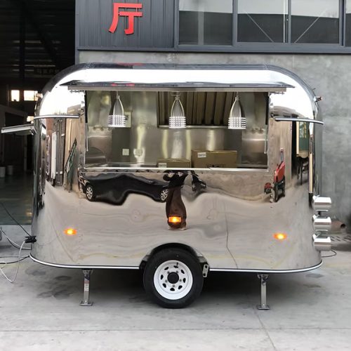 10FT Mirror Airstream Food Trailer for Catering Services