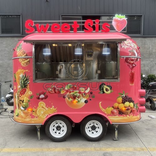 10FT Pink Airsyream Food Trailer for Farmers Market