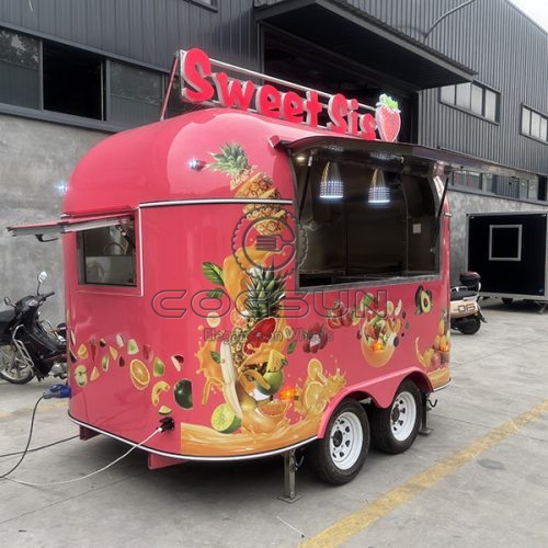 10FT Pink Airsyream Food Trailer for Farmers Market