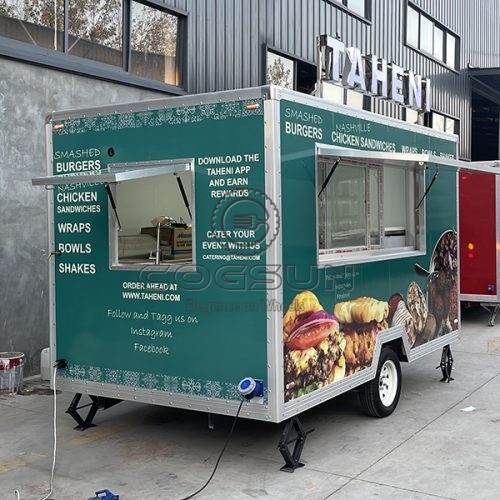 10FT Sticker Square Food Trailer for Fast Food Sales
