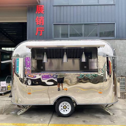 11.5FT Mirror Airstream Food Trailer for Catering Events
