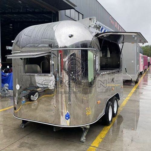 12FT Mirror Airstream Food Trailer for Street Food Vending