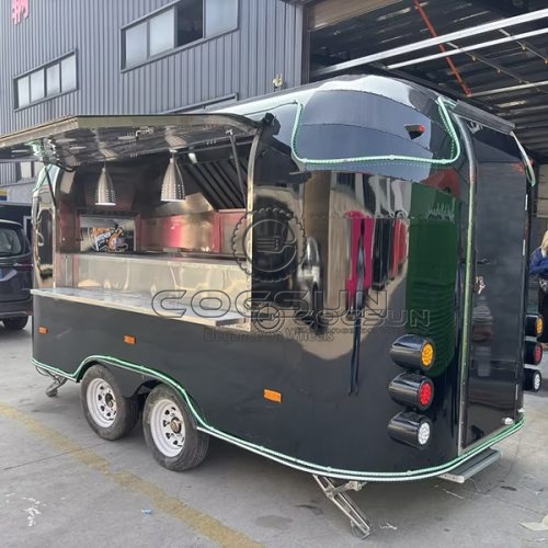 13FT Black Airstream Food Trailer for Private and Corporate Events