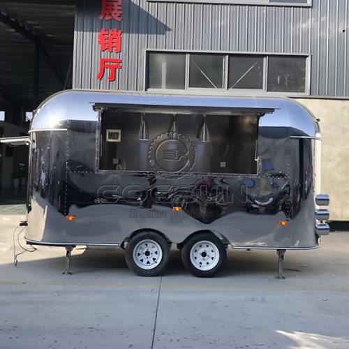 13FT Mirror Airstream Food Trailer for Street Food