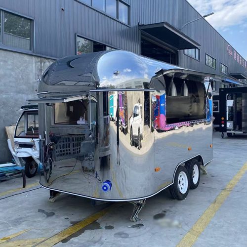 13FT Mirror Airstream Food Trailer for Street Vending