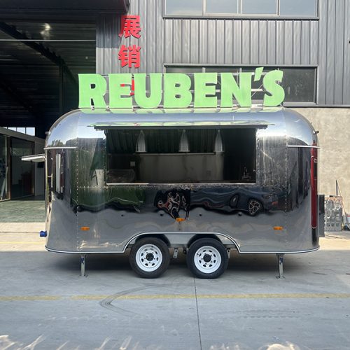 13FT Mirror Airstream Food Trailer with LED Signage