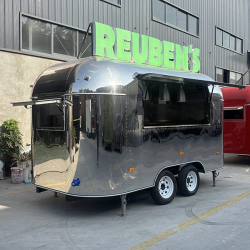 13FT Mirror Airstream Food Trailer with LED Signage