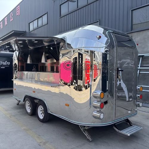 14.8FT Mirror Airstream Food Trailer for Festivals and Fairs