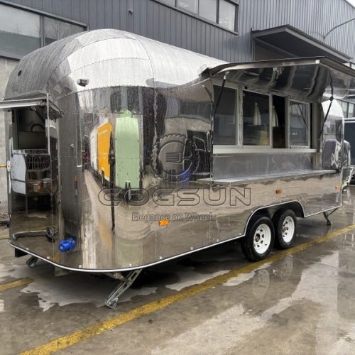 16.5FT Mirror Airstream Food Trailer for Corporate Events and Weddings