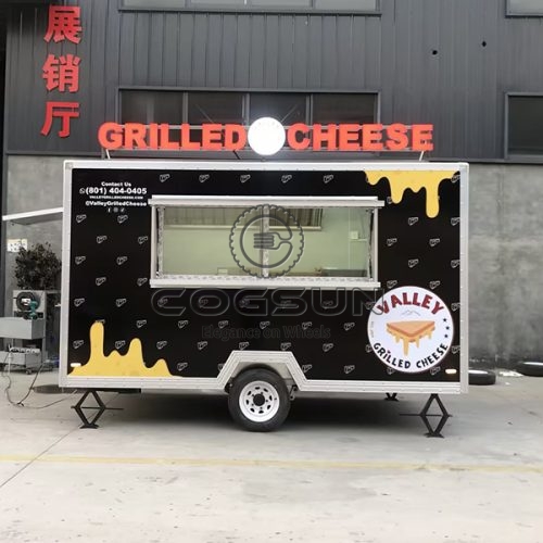 10FT Black Sticker Square Food Trailer for Grilled Cheese