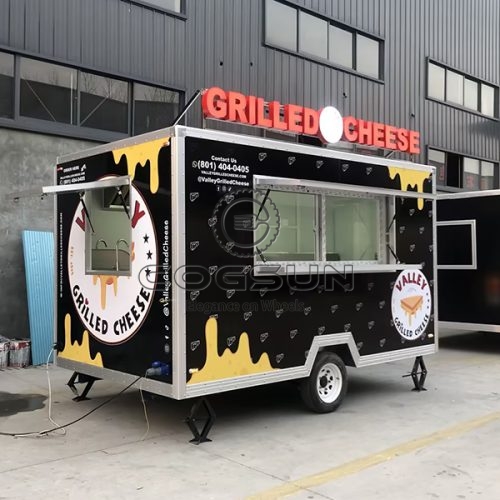 10FT Black Sticker Square Food Trailer for Grilled Cheese