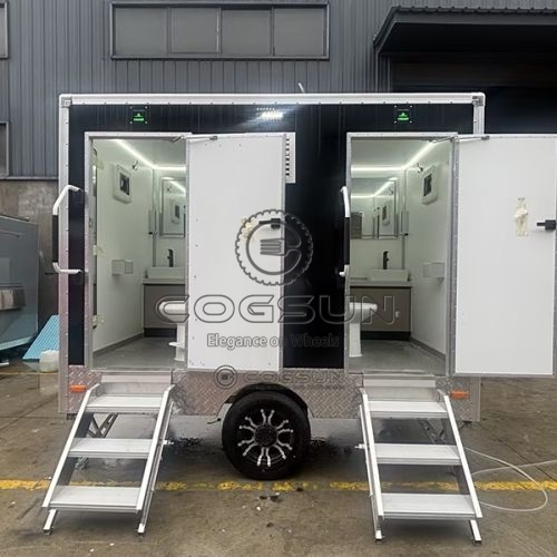 10FT Bluck 2 Station Portable Toilet Trailer