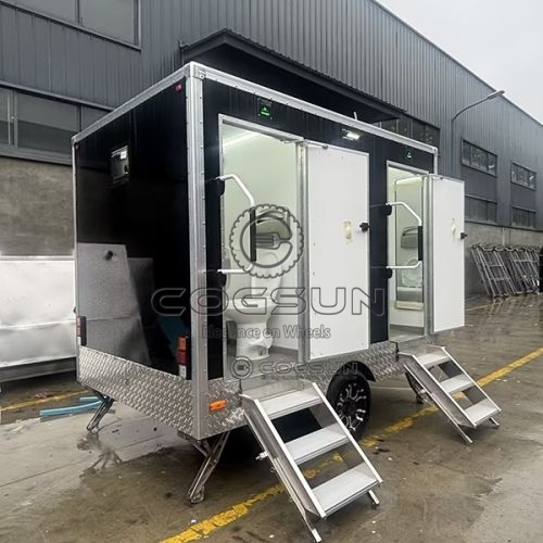 10FT Bluck 2 Station Portable Toilet Trailer