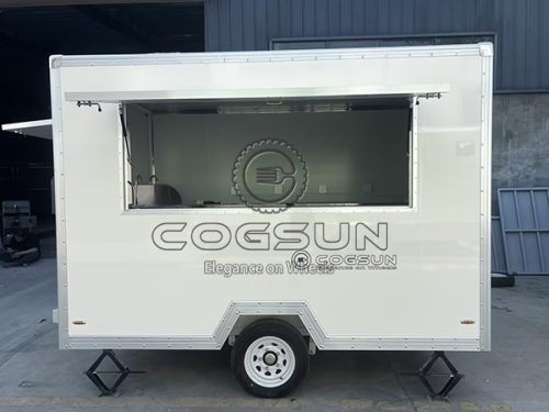 10FT White Square Food Trailer
