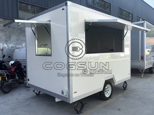 10FT White Square Food Trailer