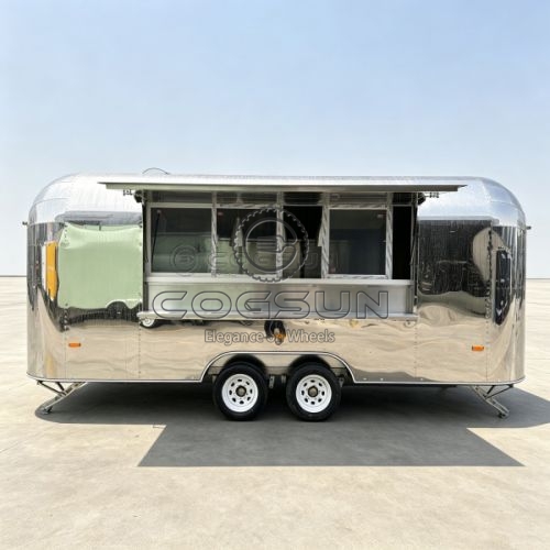 18FT Mirror Airstream Food Trailer