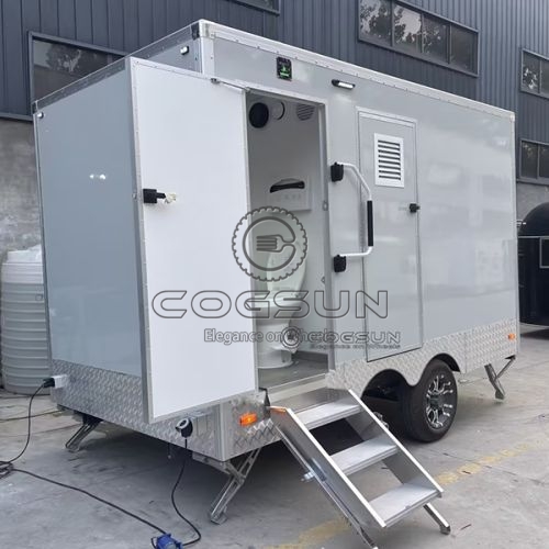 12FT Grey 3 Station Portable Toilet Trailer