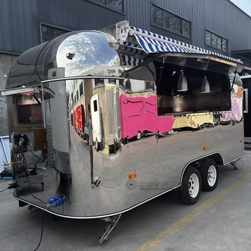 16FT Mirror Polished Airstream Food Trailer Mobile Concession Kitchen